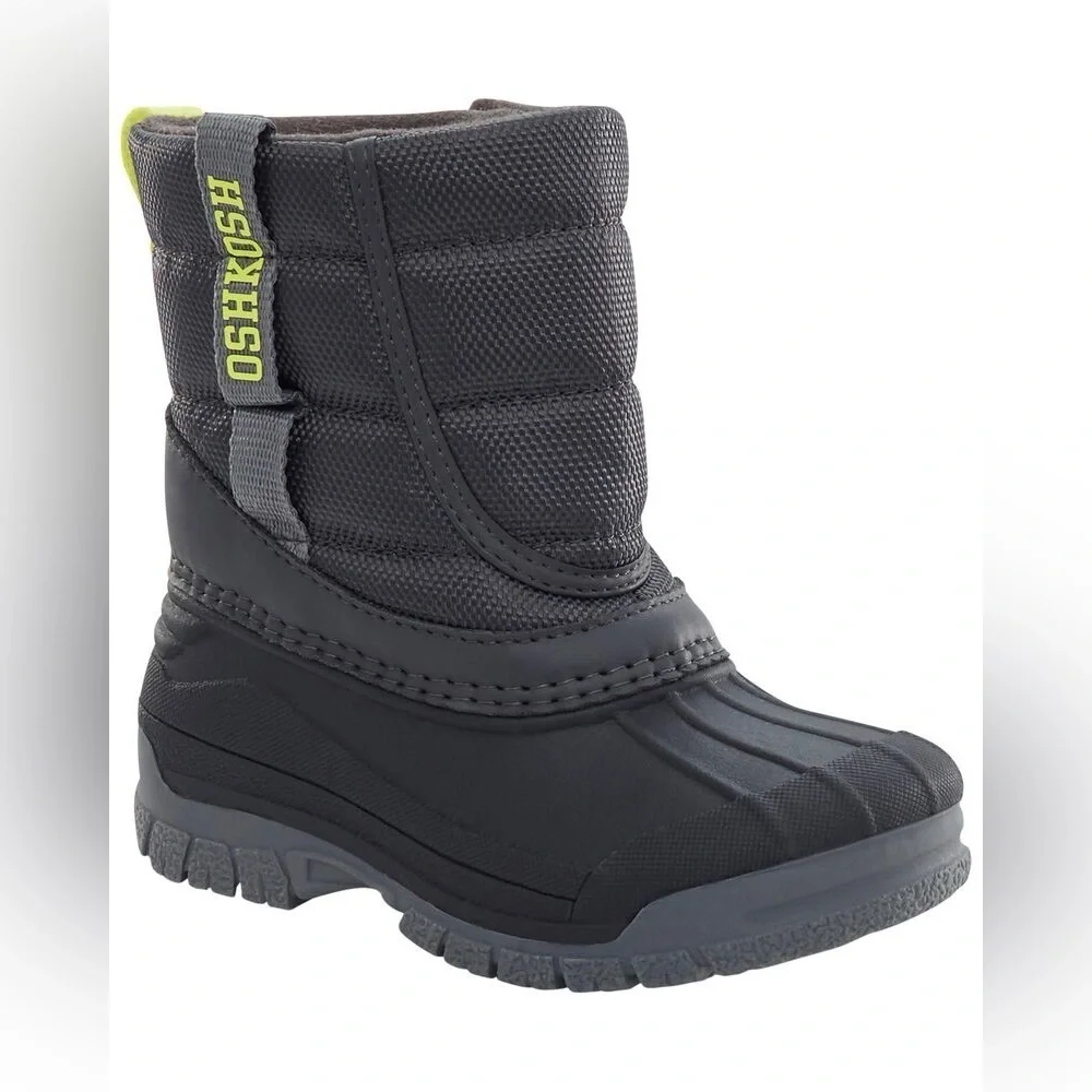 OshKosh B’gosh Toddler Winter Snow Boots Black Size 4 NWT